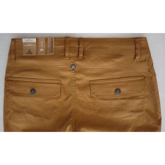 prAna W4119SH23 Women's Sz 6 Khaki Halle Straight - Short Inseam 28" Pants $89 - Picture 4 of 10